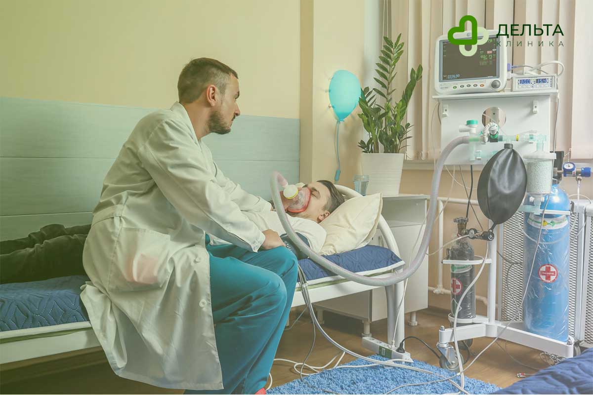 Терапия в клинике Врач с пациентом алкоголиком